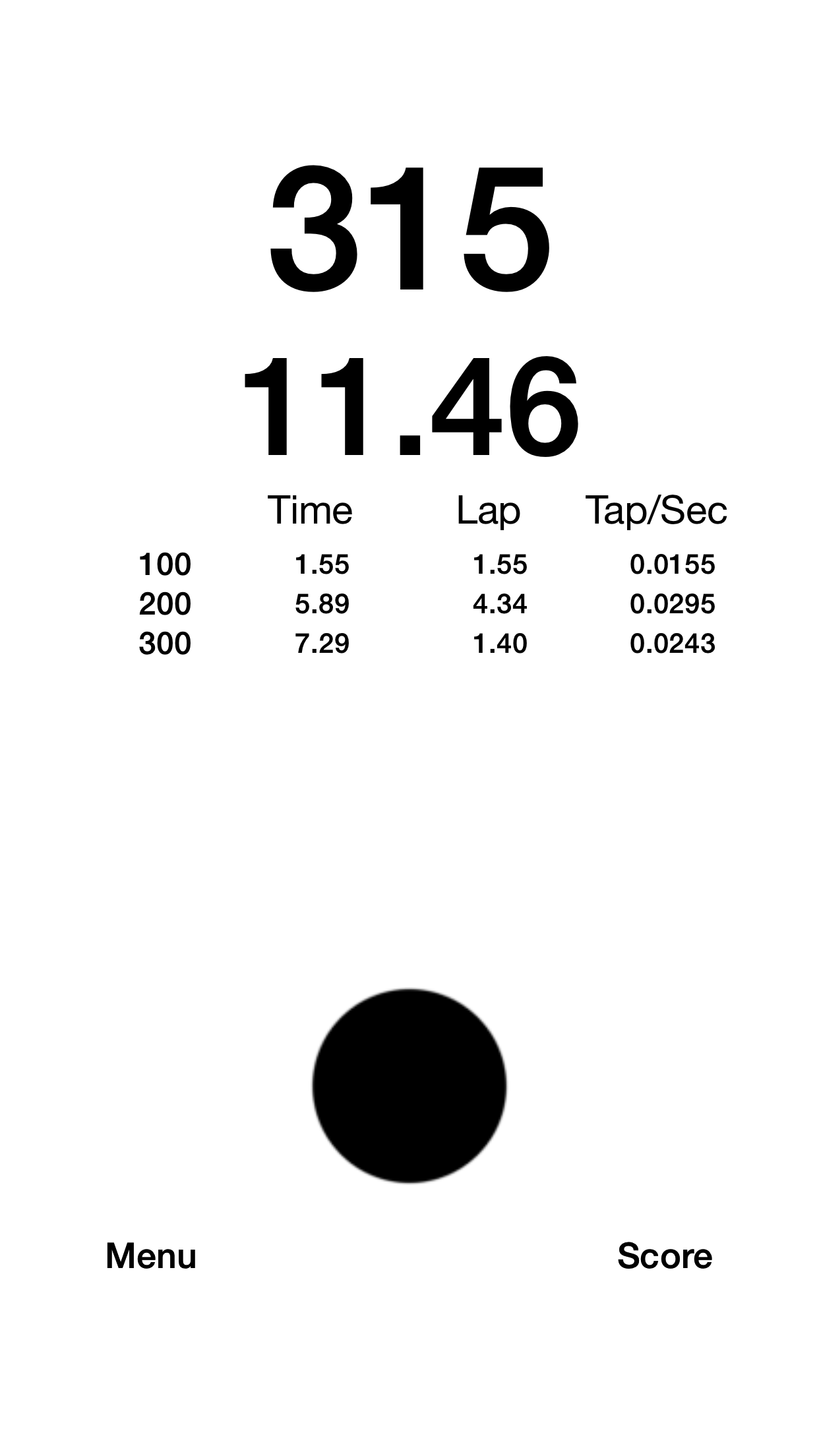 TappaT How many seconds Tap 1000?