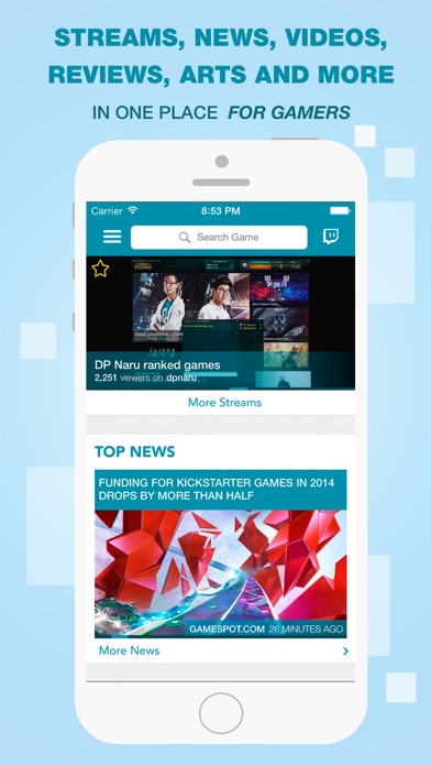 Screenshot #1 pour Portal Gaming - video game portal for Gamers
