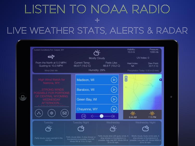 Weather Tune : NOAA Radio and Live Storm Alerts