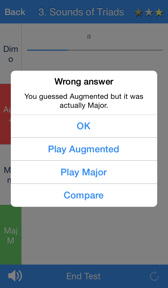 Chordelia Triad Tutor - learn to hear Major, Minor, Augmented and Diminished chords - for the beginner and advanced musician who plays Guitar, Ukulele, Sax and more screenshot