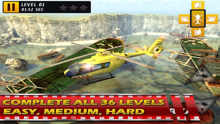 Helicopter 3D Parking Simulator Play and Test Fly Real Police, Rescue and Combat Heli