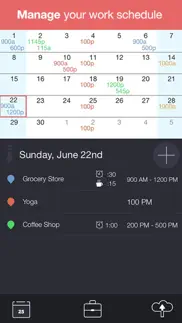 worktime - work schedule, shift calendar & job manager iphone screenshot 1