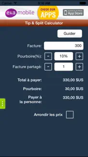 calculateur de pourboire - libre iPhone Captures Décran 1