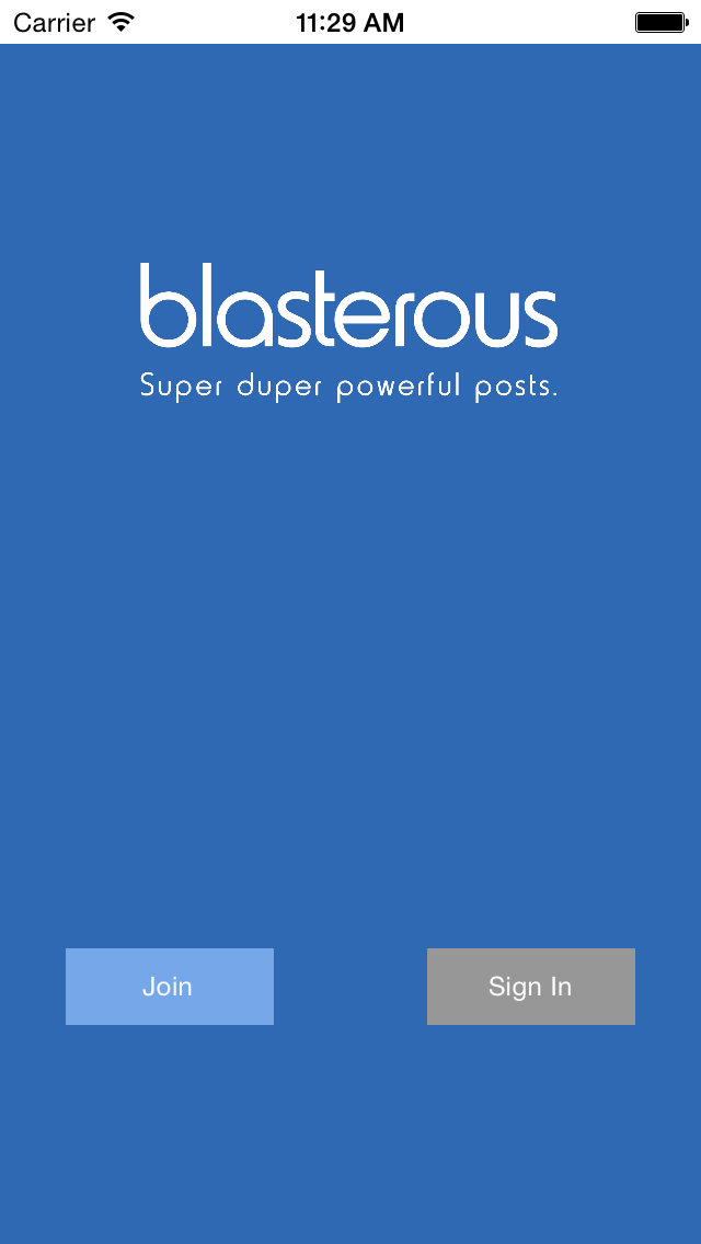 Blasterous iPhone screenshot 1 - Social Networking app