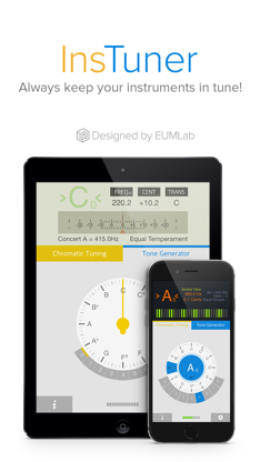insTuner - Chromatic Tuner with Tone Generator screenshot 1