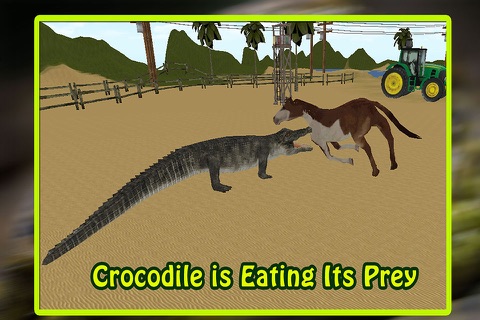 Crocodile Simulator 3D: Wildlife - Play as a wild croc and hunt farm animals screenshot 2