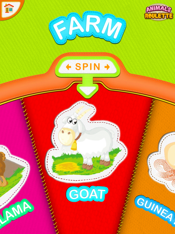 Animals Roulette HD - Sounds and Noises for Kids.