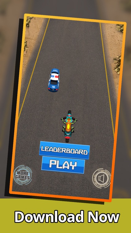 A Mad Skills Free MotorCycle Racing Game to Escape From Police screenshot-4