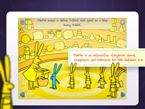 PimPim World: Blue Bunny on the Yellow Big Moon - an interactive storybook for kids screenshot 3