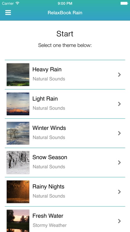 RelaxBook Rain - Sleep sounds for you to relax with natural sounds, storm, thunders, wind, rain, and more