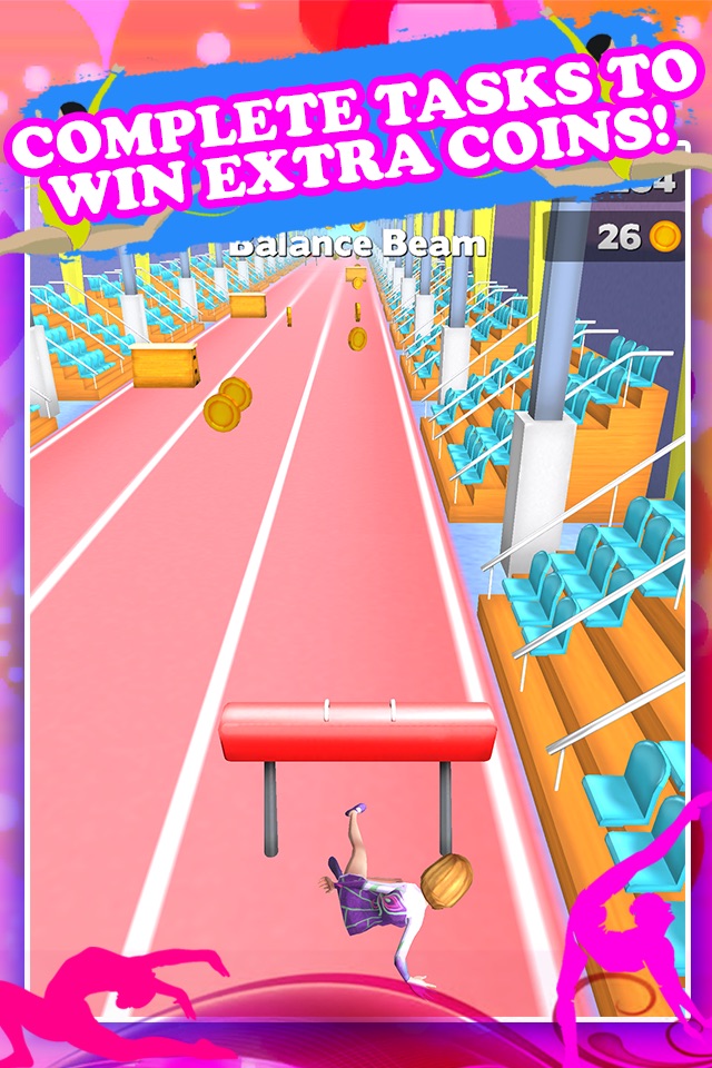 American Gymnastics Girly Girl Run Game FREE screenshot 3