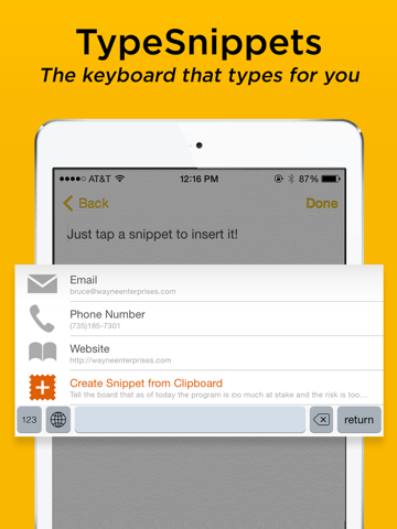 TypeSnippets — The Keyboard that types for You.