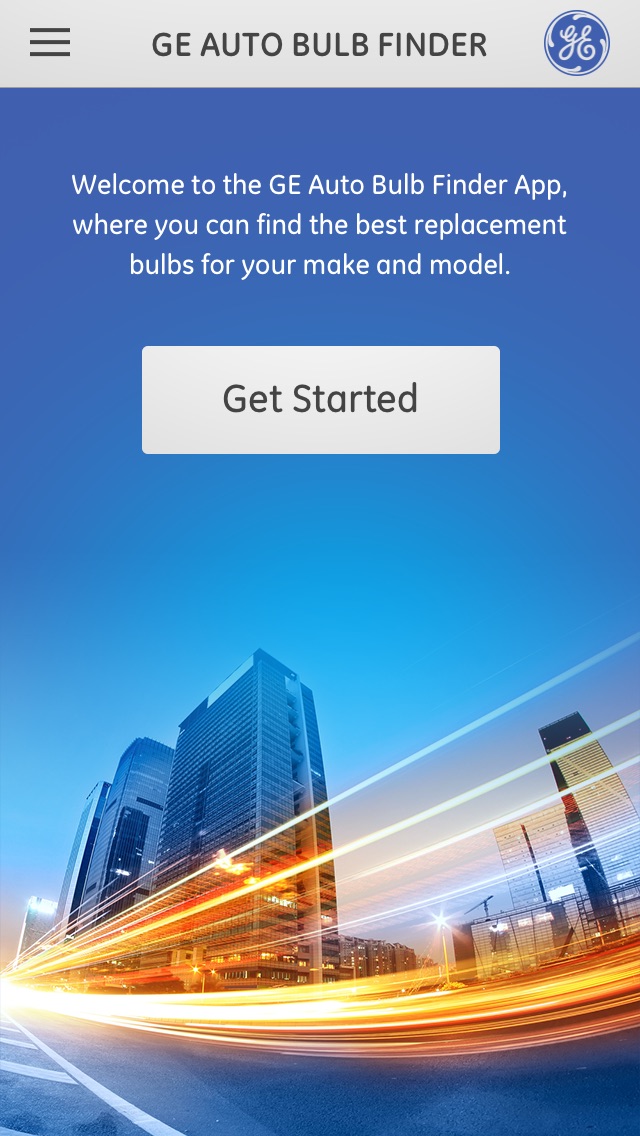 GE Auto Bulb Finder iPhone App