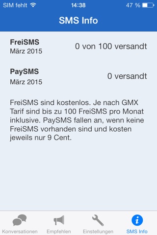 GMX SMS screenshot 3