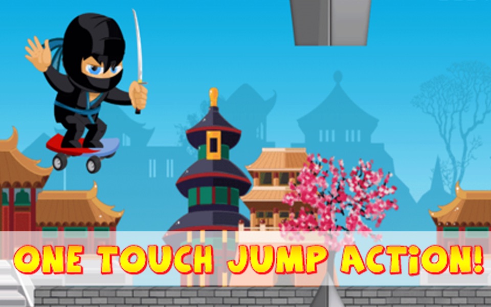 Jumpy Skateboard Ninja- The Royale Sword Hero Dude Drive Adventure screenshot 2