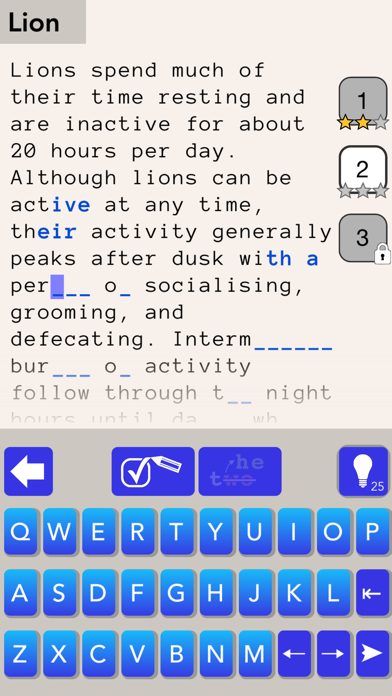 Mind the Gap – Guess Words in English Texts screenshot 1