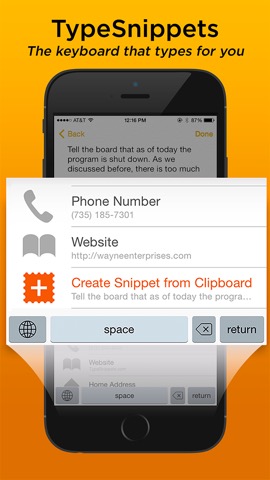 TypeSnippets — The Keyboard that types for You.のおすすめ画像1