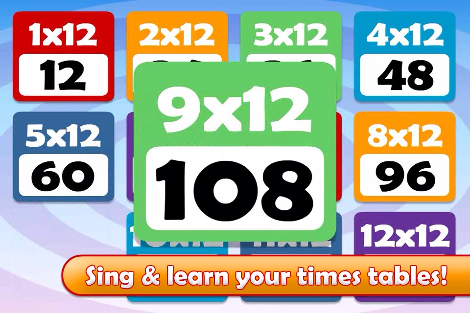 Maths Songs: Times Tables 7x ~ 12x screenshot 2