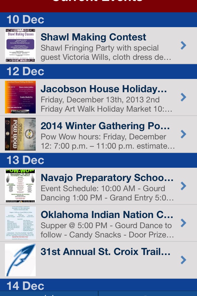 Pow Wow Calendar screenshot 2