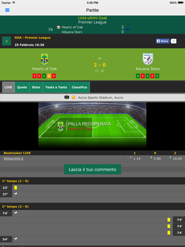 Screenshot #5 pour Diretta365 - Football Livescores