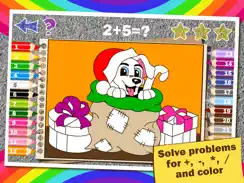 Colorful math Free «Christmas and New Year» — Fun Coloring mathematics game for kids to training multiplication table, mental addition, subtraction and division skills! iPad image 3