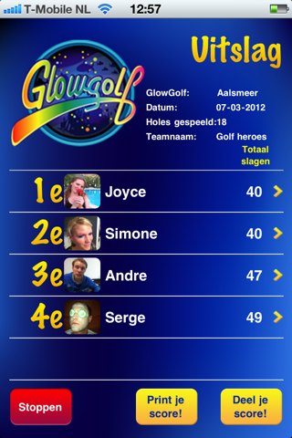 GlowGolf® Score screenshot 2