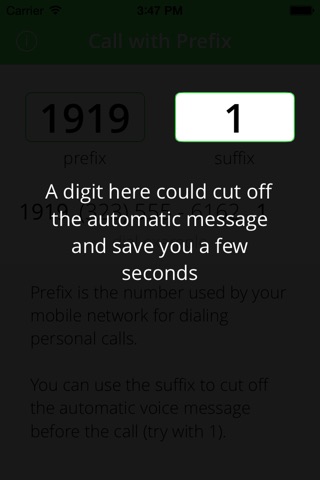 Call with Prefix screenshot 3
