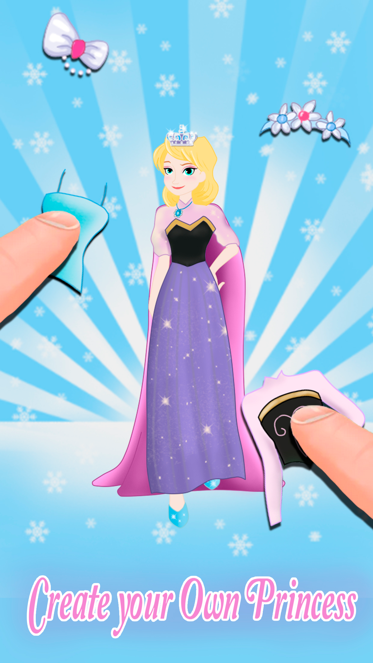 Princess Frozen Dress up and makeover beauty salon for girls