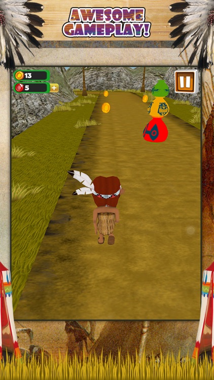 3D Pilgrim and Indian Thanksgiving Infinite Run Game FREE