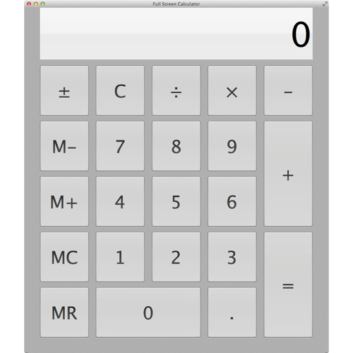 Full Screen Calculator App Cancel