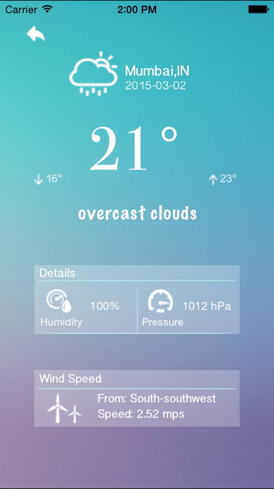 #2. Excel Weather Forecast (iOS) 由: Hitesh Ramoliya