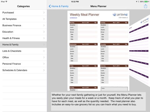 Spreadsheet Templates screenshot 2