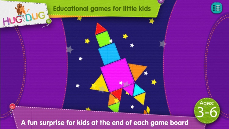 HugDug Shapes 1 - Easy geometry puzzles for toddlers and preschool kids full version.