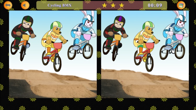 Find differences: animal sports