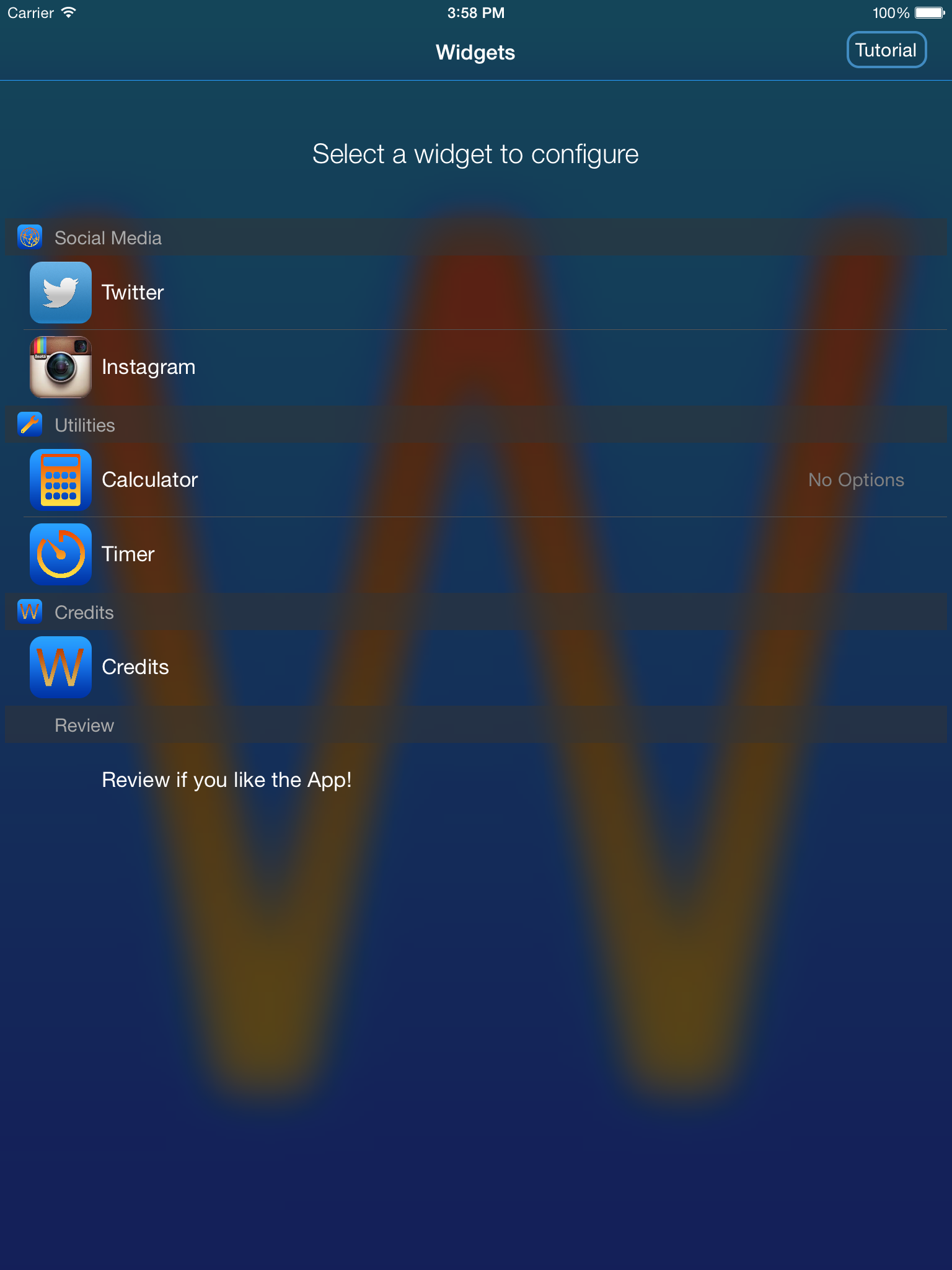 Widgets.