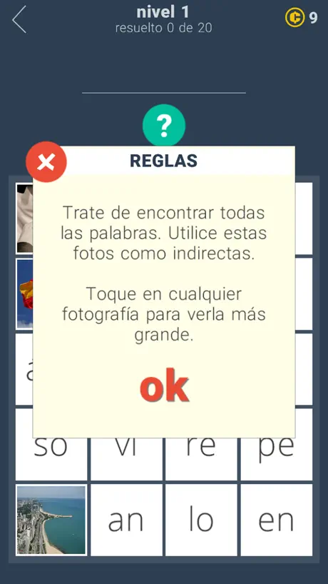 20 Pistas: juego de palabras