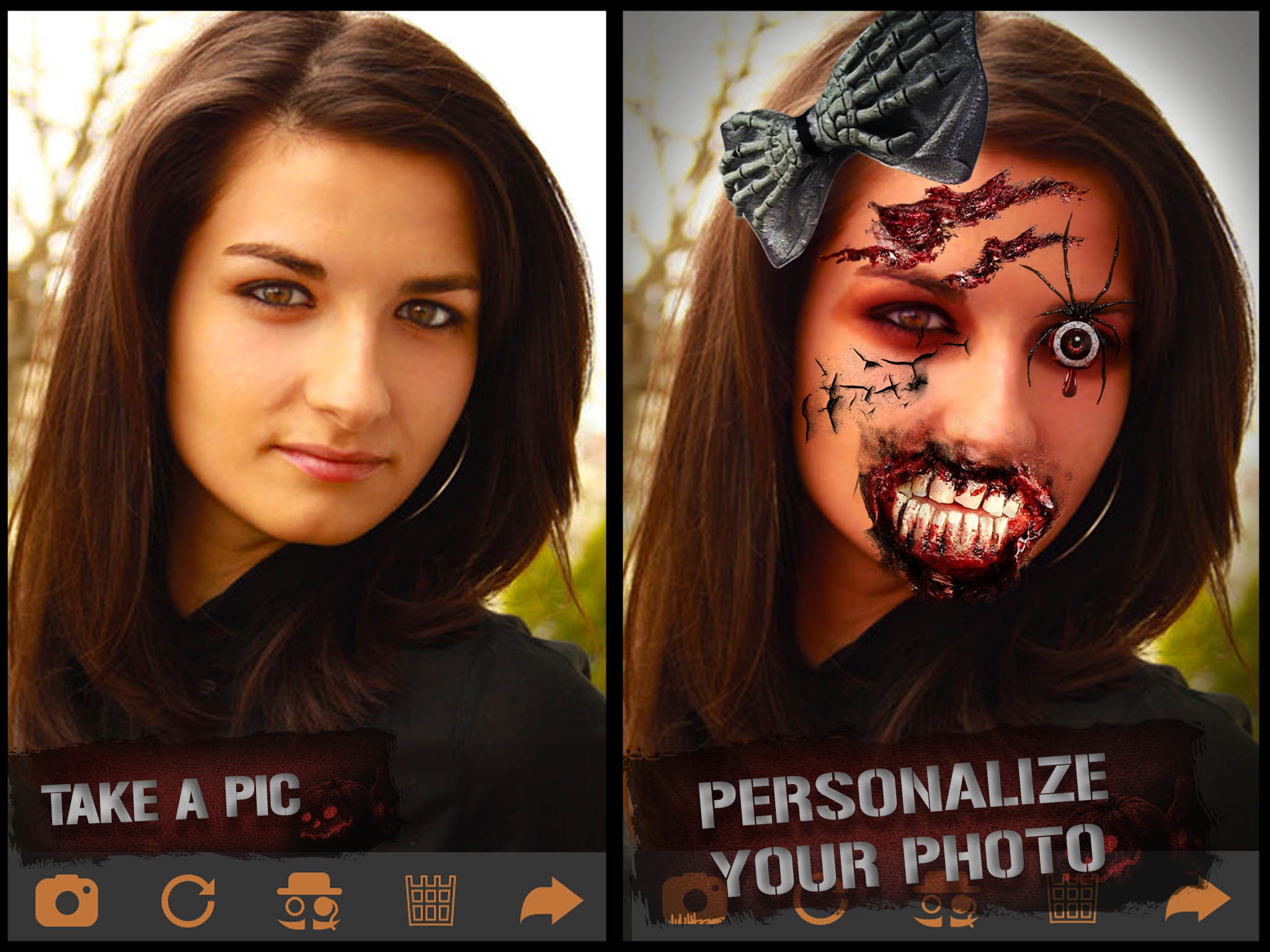 Scary Paranormal Face Changer - Halloween Prank Sticker Maker