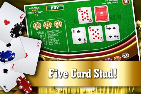 Monte Carlo Poker FREE - VIP High Rank 5 Card Casino Game screenshot 3