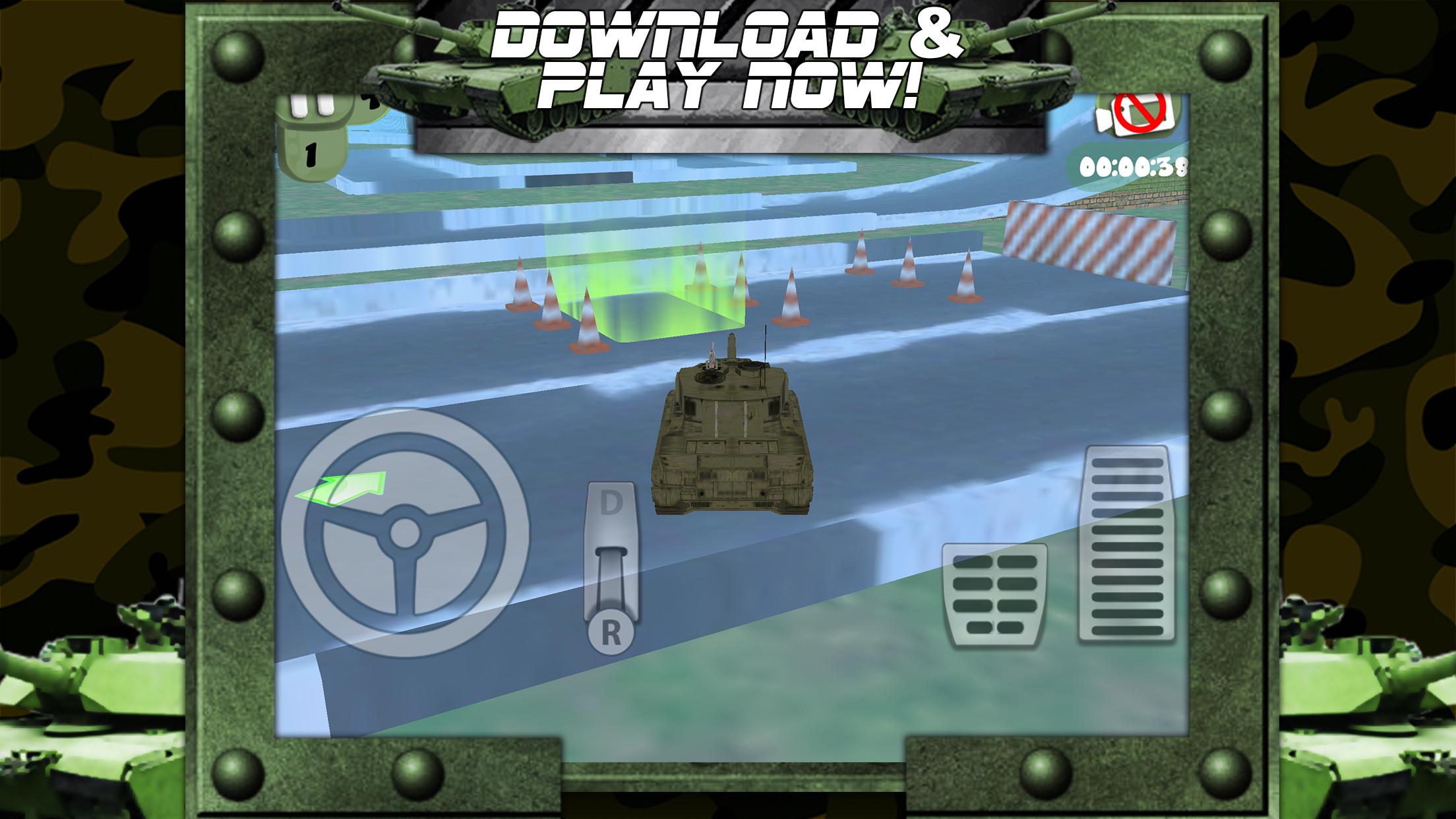 3D Army Tank Parking Game with Addicting Driving and Racing Challenge Games FREE screenshot 5