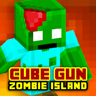 Cube Gun 3D Zombie Island