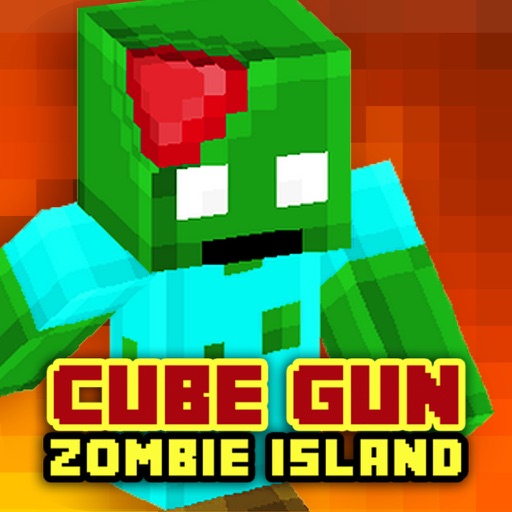 Cube Gun 3D Zombie Island icon