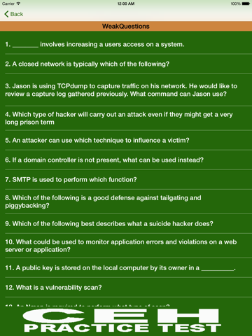 CEH Exam Prep iPad screenshot