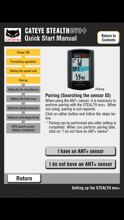Stealth evo+ Quick Start
