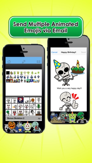 Emoji Kingdom 13 免費骷髏頭骨萬聖節動態表情符號支持  iOS 8(圖4)-速報App