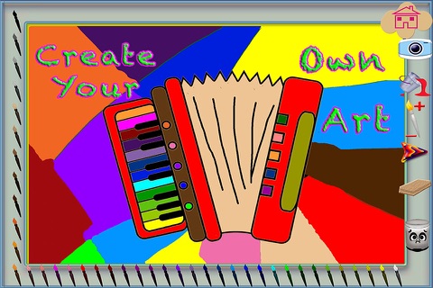 123 Music Coloring - Educational Fun Musical Instruments Coloring Pages Game screenshot 2