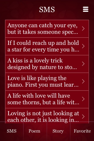 Love SMS, Love Poem & Love Story ~ Send SMS to your love one with full of romance! screenshot 3