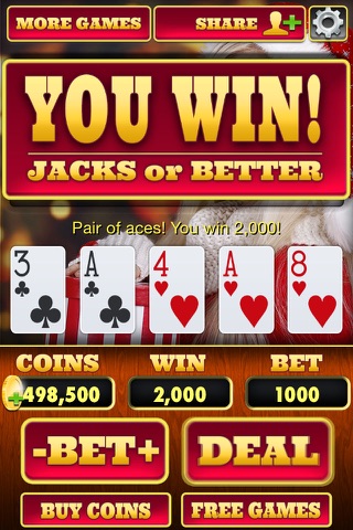 Play Christmas Video Poker, Jack or Better & Las Vegas Casino Style Card Games for Free ! screenshot 3