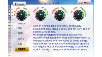 Jungian Type Questionnaire Screenshot