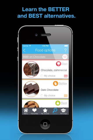 Bad, Better, Best Food Choices – Personal Diet Tracking, Healthy Food Recommendations & Weight Loss Planner screenshot 2