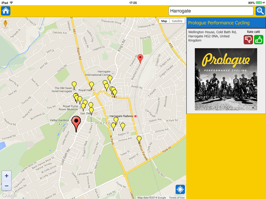 Cycling Cafe Finder